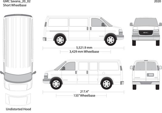 2020 Gmc Savana V02 Vehicle Wrap Template