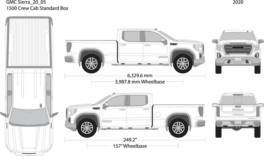 2020 Gmc Sierra 1500 V05 Vehicle Wrap Template