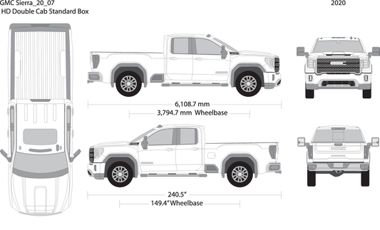 2020 Gmc Sierra 2500 3500 Hd V07 Vehicle Wrap Template