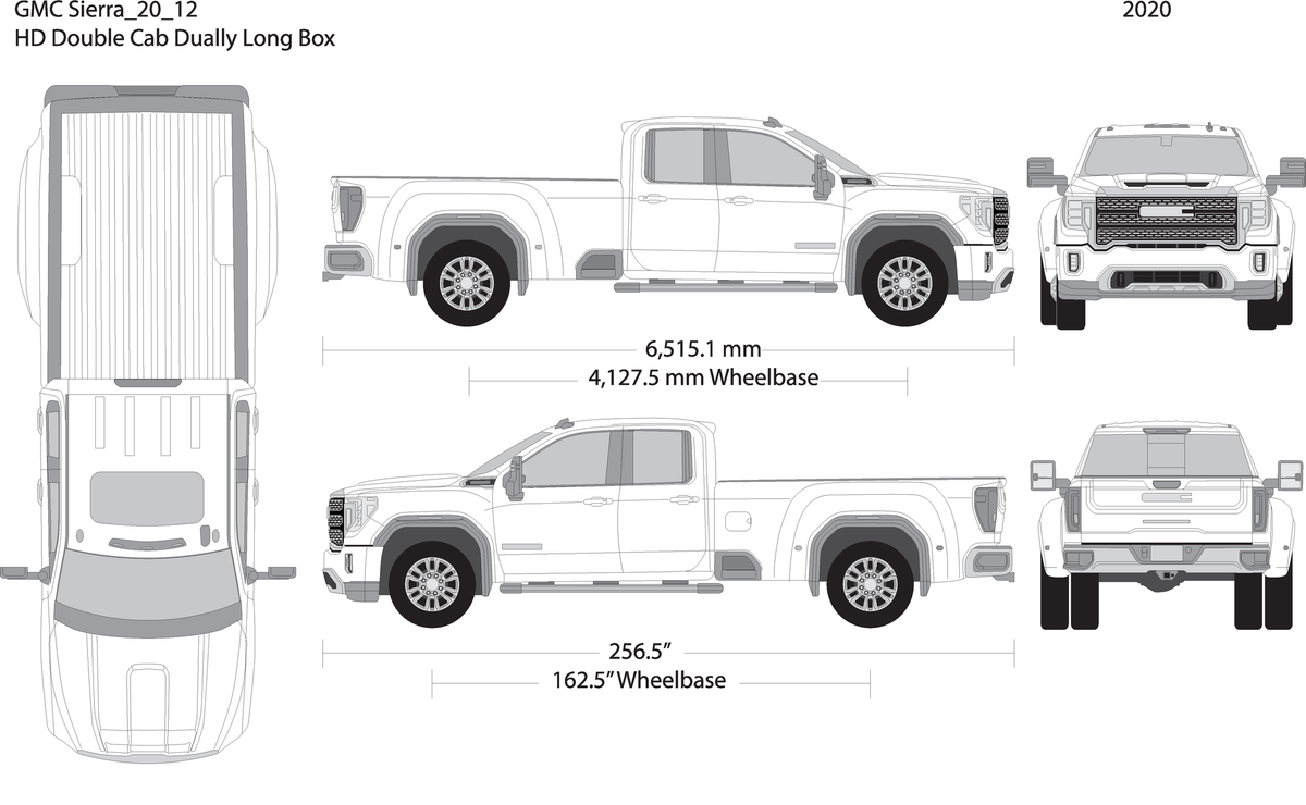 2020 Gmc Sierra 2500 3500 Hd V12 Vehicle Wrap Template
