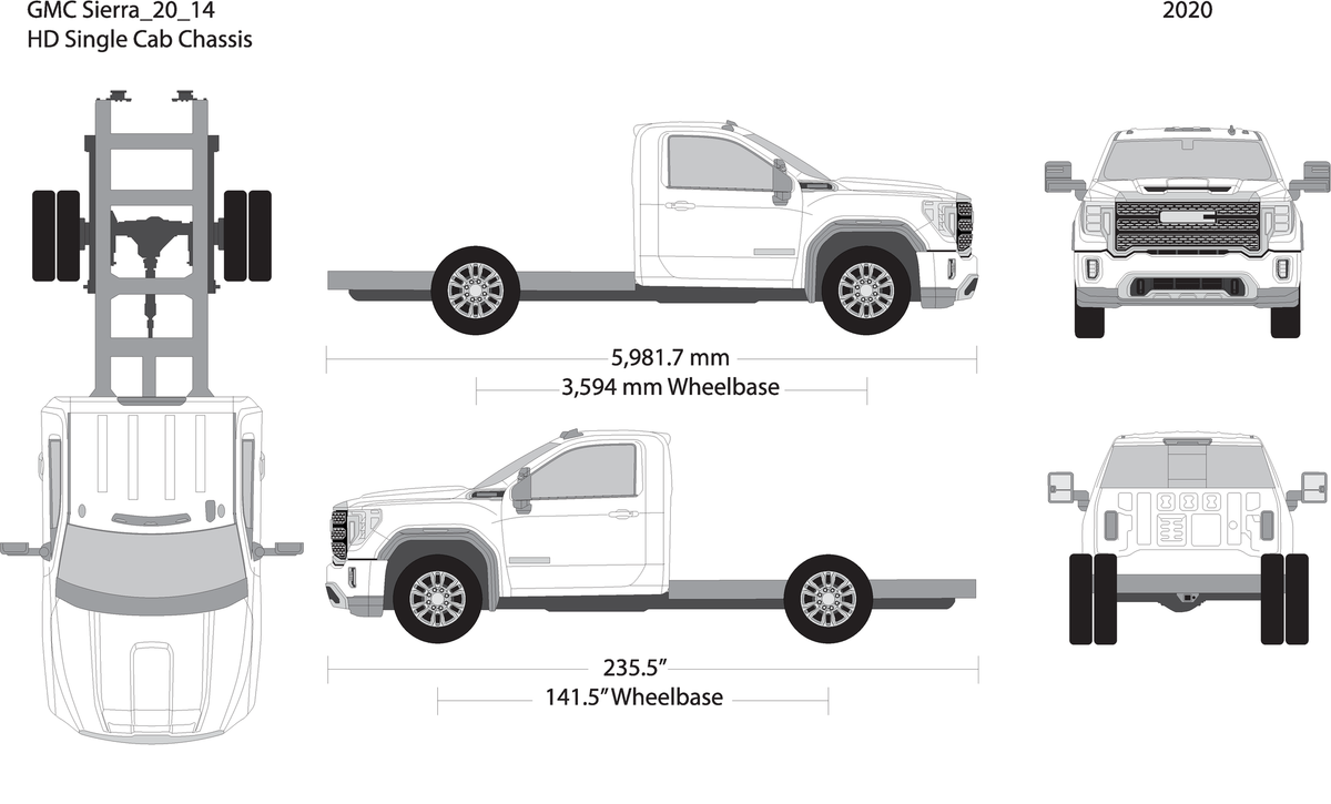 2020 Gmc Sierra 2500 3500 Hd V14 Vehicle Wrap Template