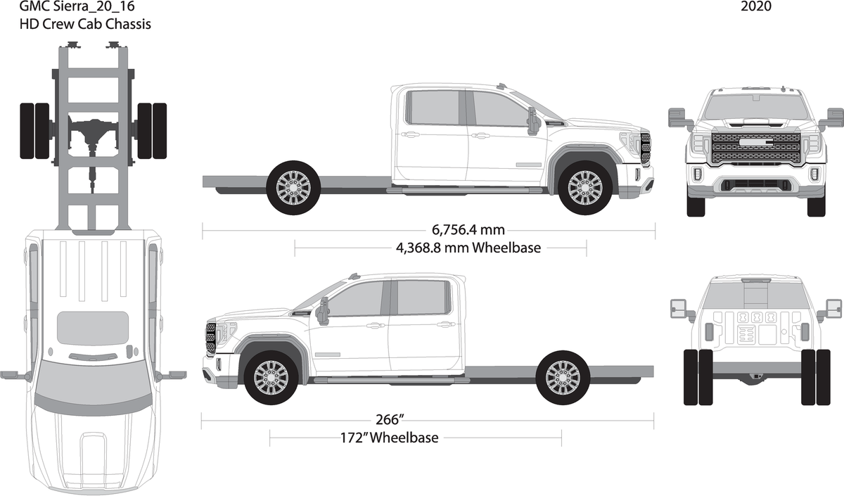 2020 Gmc Sierra 2500 3500 Hd V16 Vehicle Wrap Template