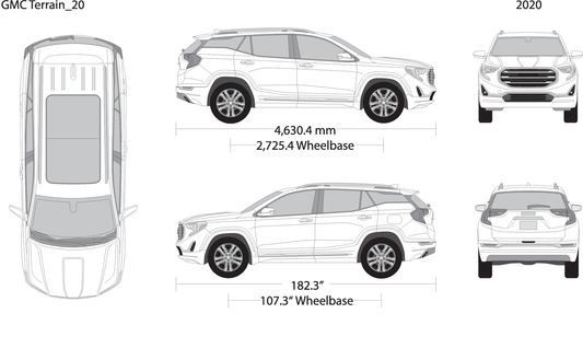 2020 Gmc Terrain V20 Vehicle Wrap Template