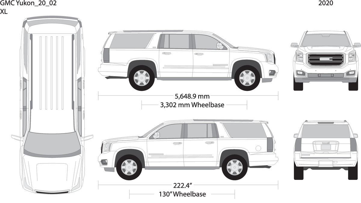 2020 Gmc Yukon V02 Vehicle Wrap Template
