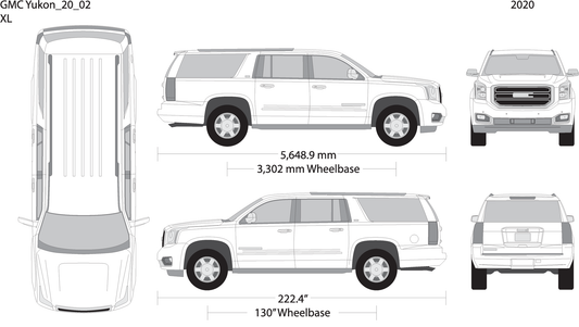 2020 Gmc Yukon V02 Vehicle Wrap Template