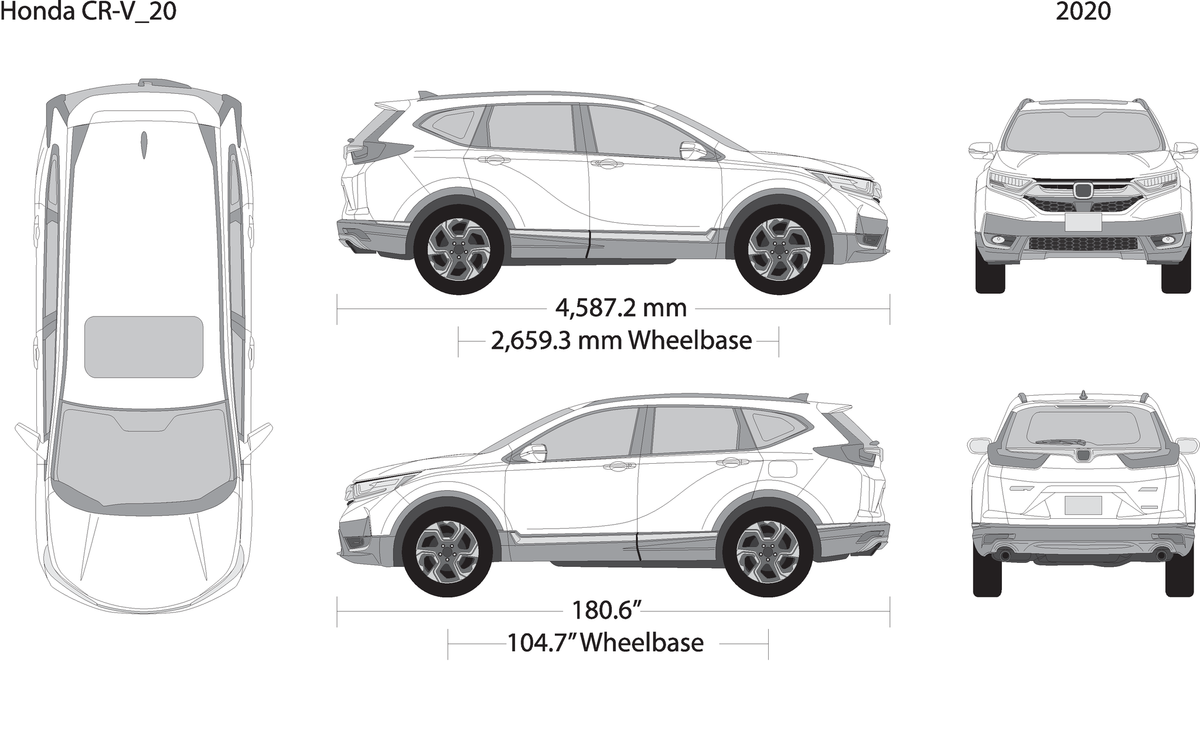 2020 Honda Cr V V20 Vehicle Wrap Template