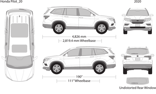 2020 Honda Pilot vector wrap template, Design-Ready PDF - GravBase