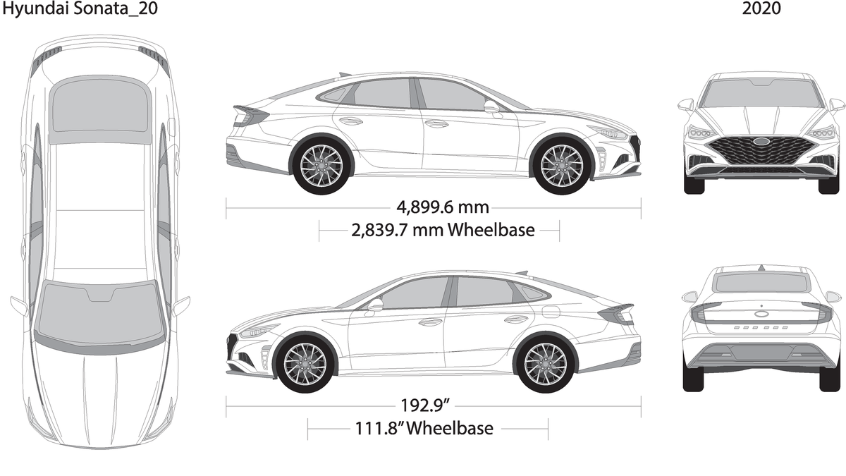 2020 Hyundai Sonata V20 Vehicle Wrap Template