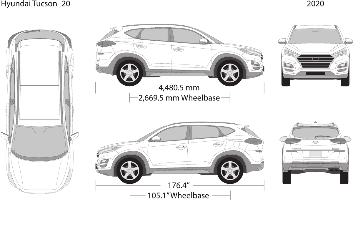 2020 Hyundai Tucson Vector Wrap Template - GravBase