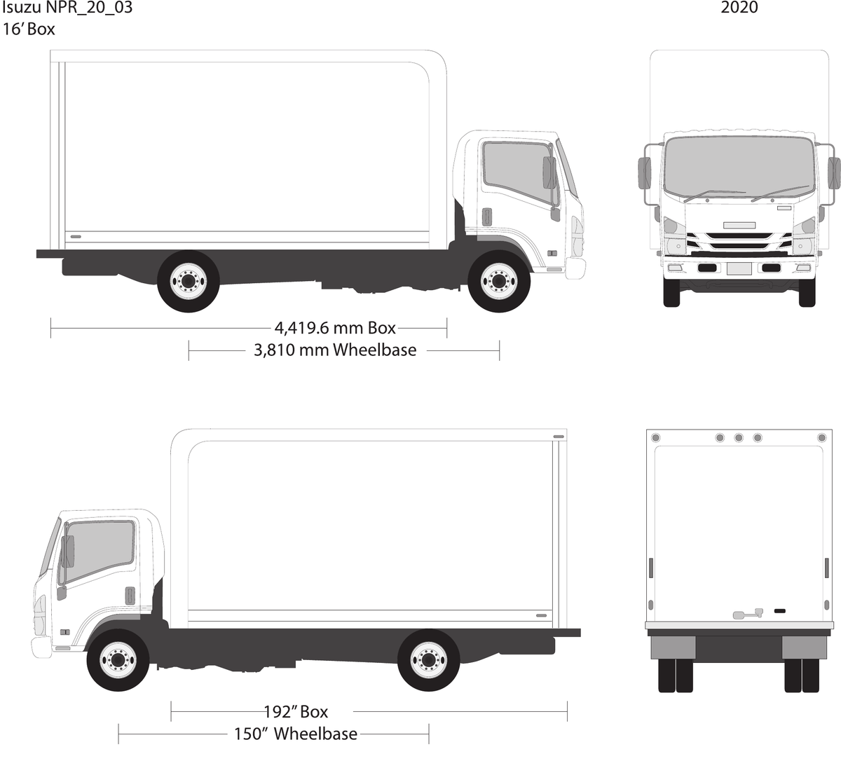 2020 Isuzu NPR vector wrap template V03, Design-Ready PDF - GravBase