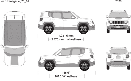 2020 Jeep Renegade Vector Wrap Template - GravBase