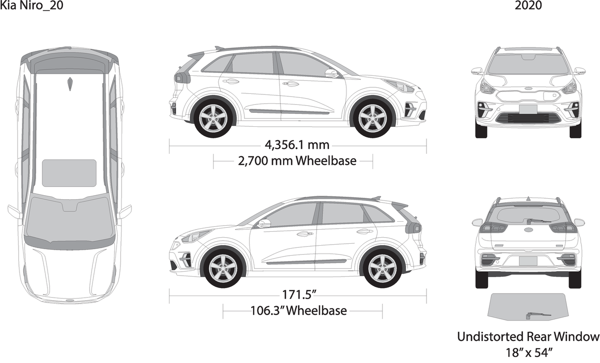 2020 Kia Niro V20 Vehicle Wrap Template