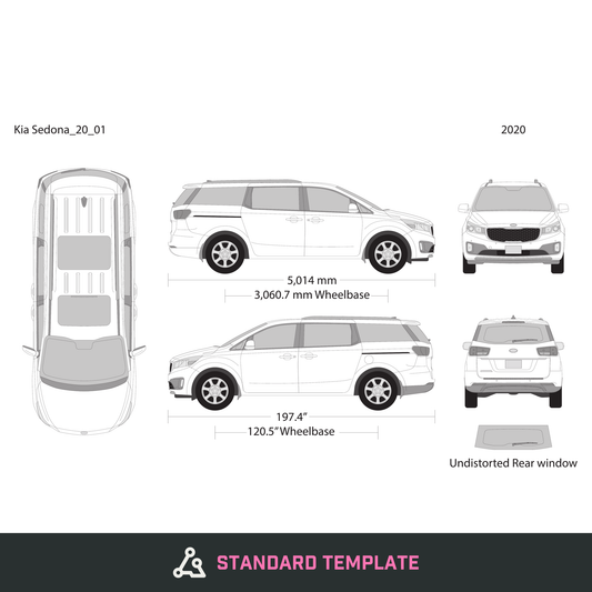 2020 Kia Sedona vector wrap template, Design-Ready PDF - GravBase
