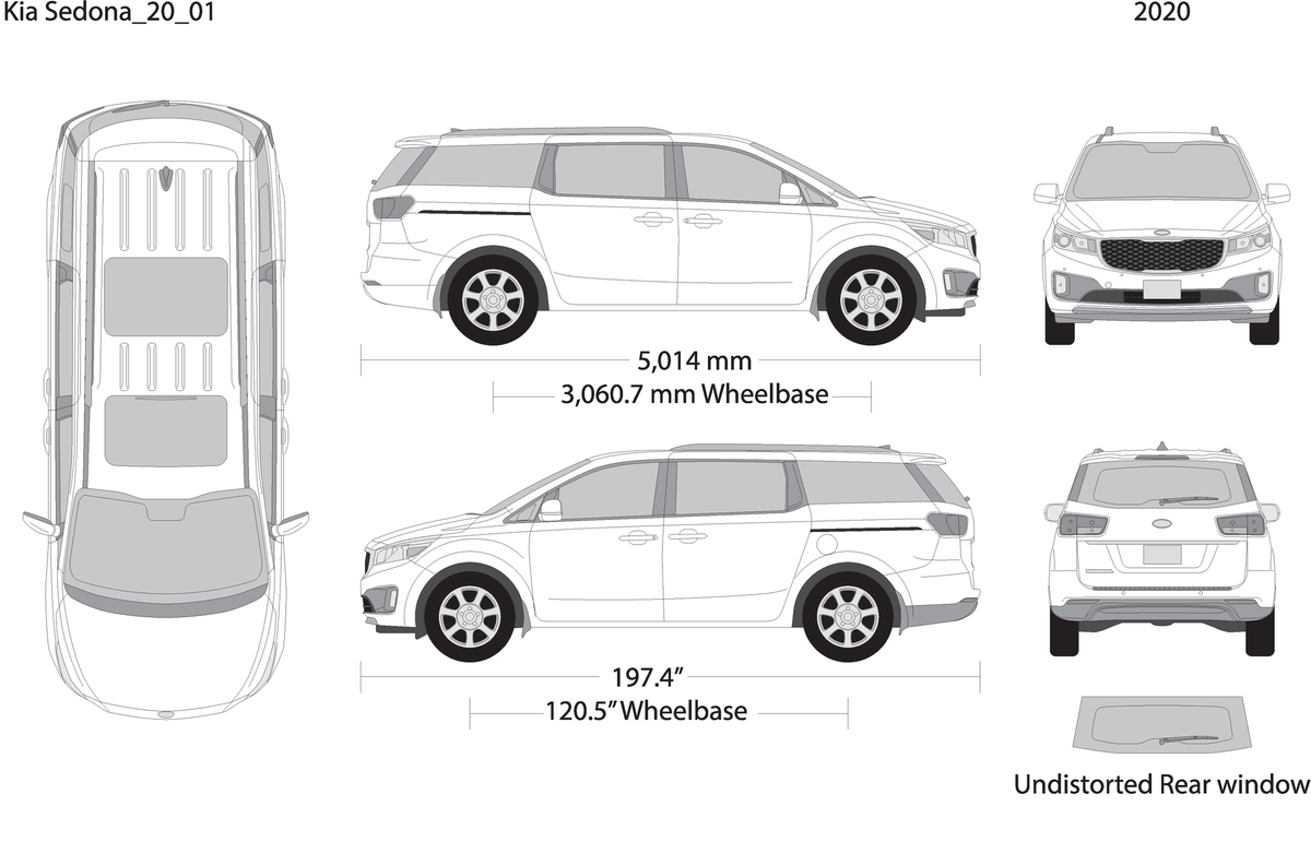 2020 Kia Sedona V01 Vehicle Wrap Template