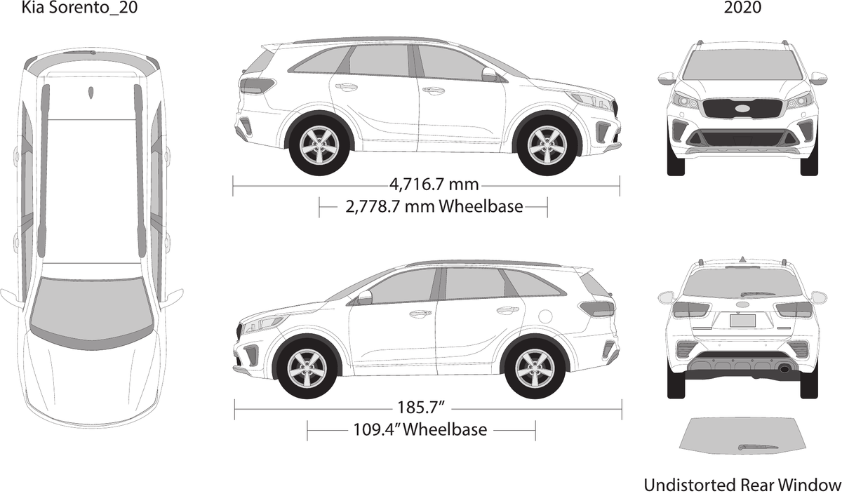 2020 Kia Sorento vector wrap template, Design-Ready PDF - GravBase