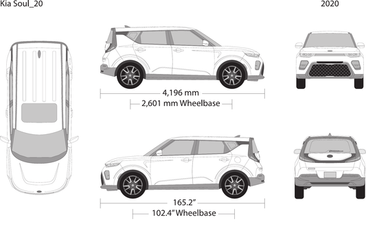 2020 Kia Soul vector wrap template, Design-Ready PDF - GravBase