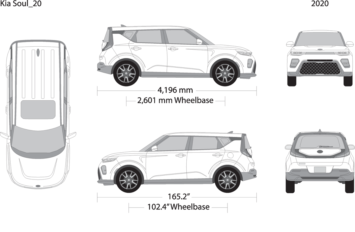 2020 Kia Soul V20 Vehicle Wrap Template