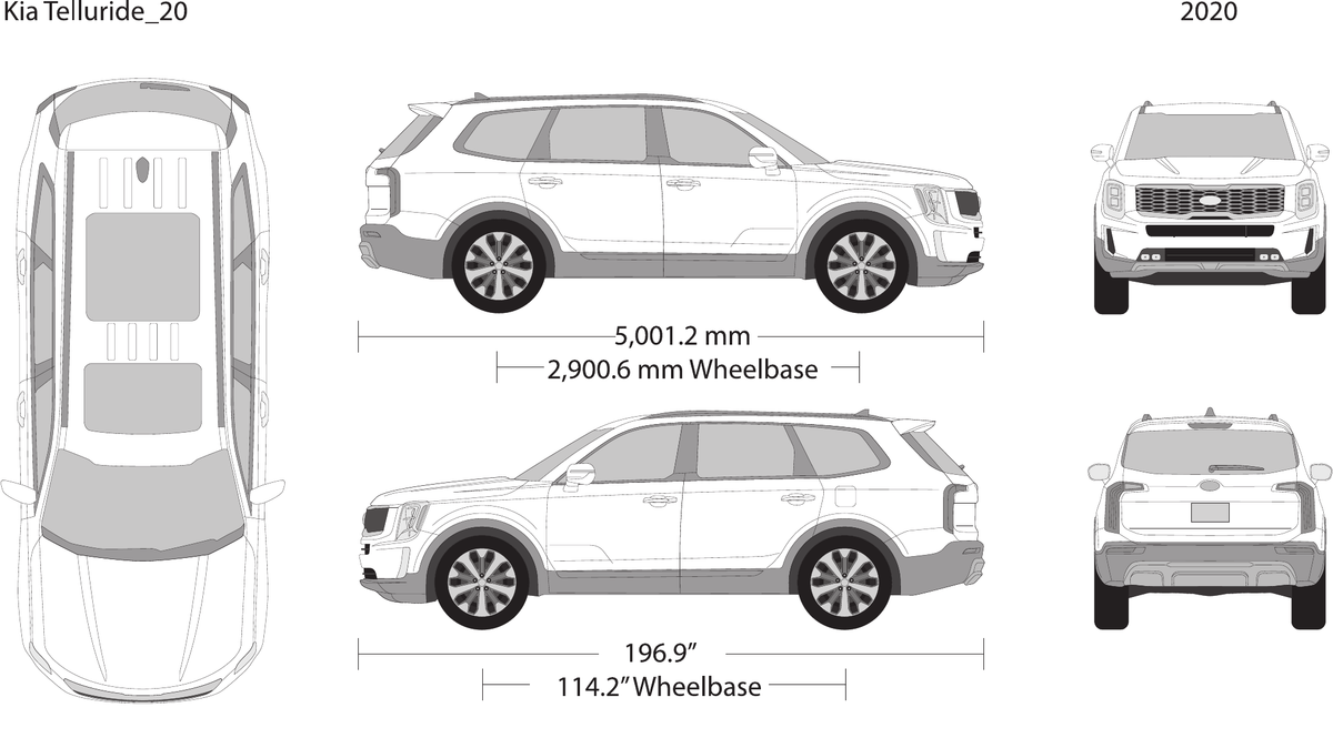 2020 Kia Telluride vector wrap template, Design-Ready PDF - GravBase
