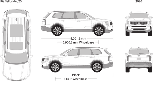 2020 Kia Telluride vector wrap template, Design-Ready PDF - GravBase
