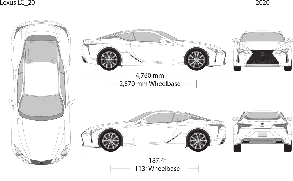 2020 Lexus LC vector wrap template, Design-Ready PDF - GravBase