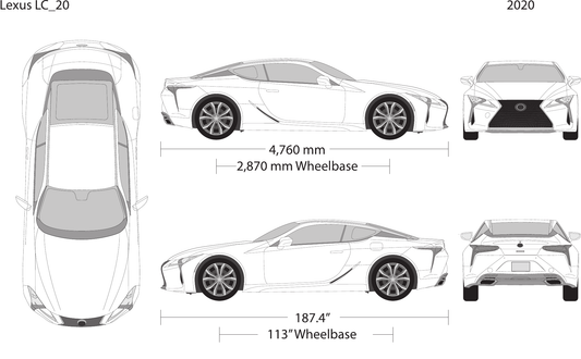 2020 Lexus LC vector wrap template, Design-Ready PDF - GravBase