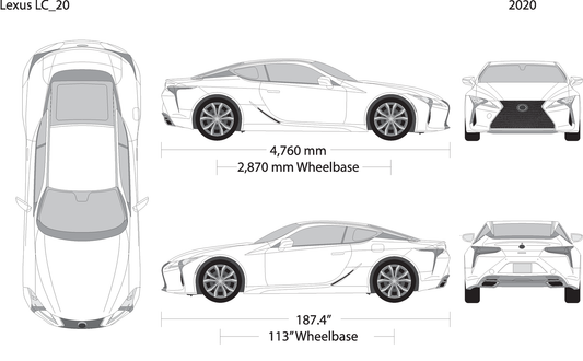 2020 Lexus Lc V20 Vehicle Wrap Template