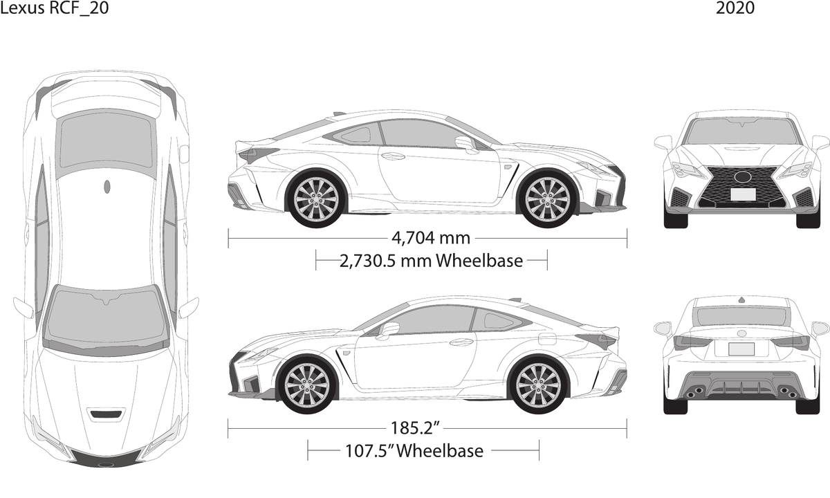 2020 Lexus RCF vector wrap template, Design-Ready PDF - GravBase