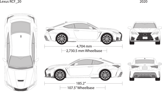 2020 Lexus RCF vector wrap template, Design-Ready PDF - GravBase
