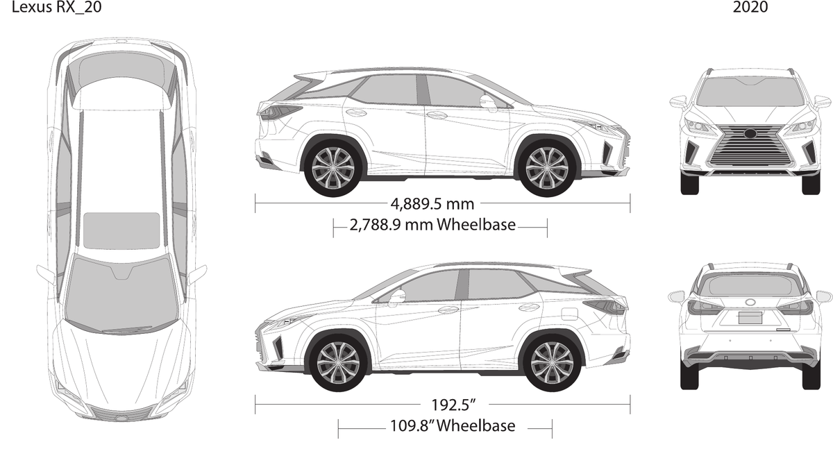 2020 Lexus RX vector wrap template, Design-Ready PDF - GravBase