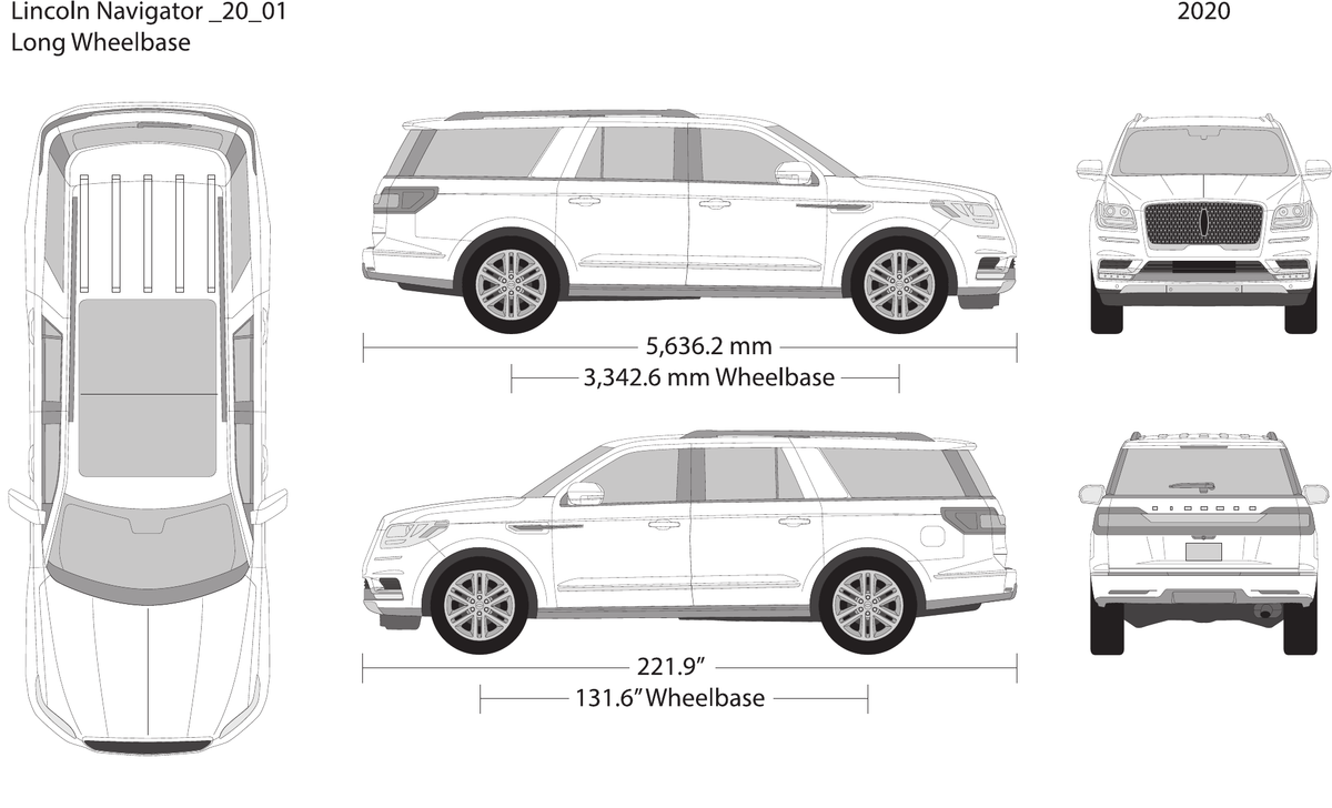 2020 Lincoln Navigator vector wrap template V01, Design-Ready PDF - GravBase