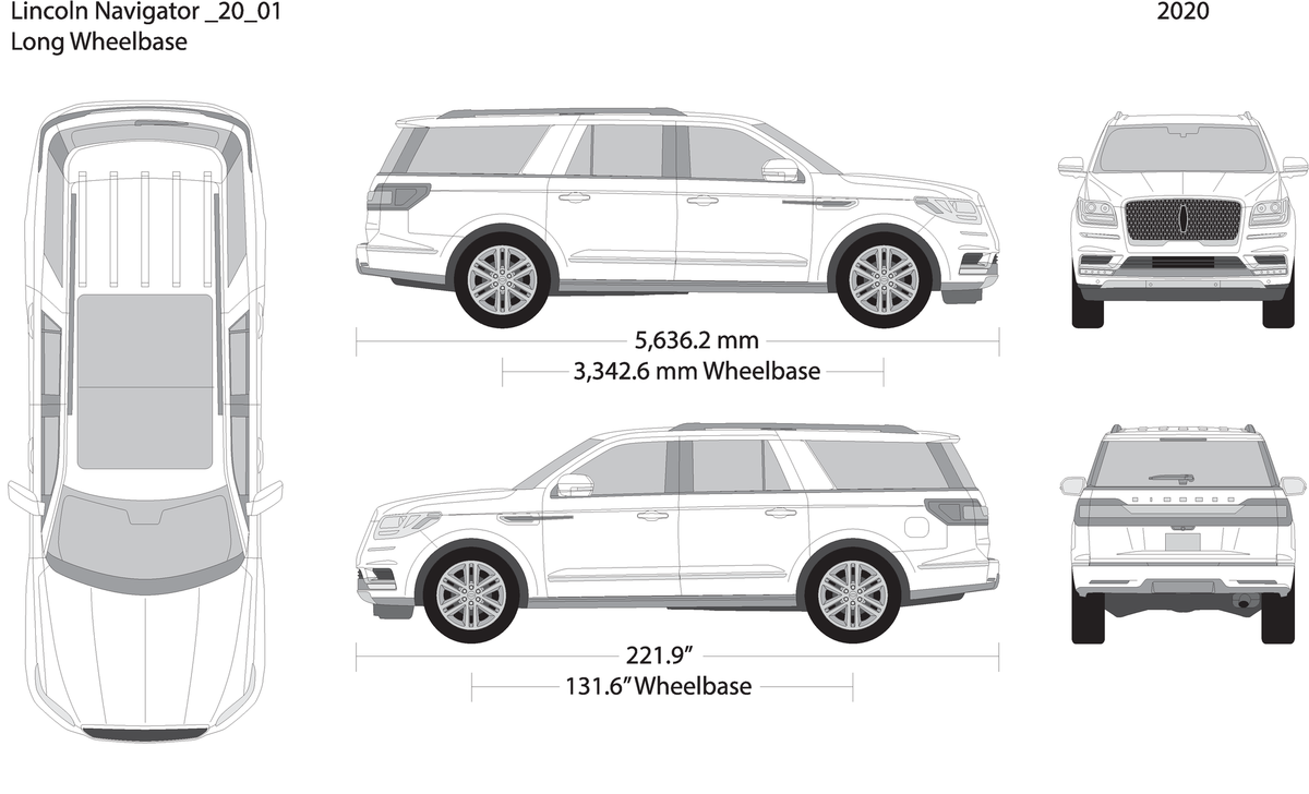 2020 Lincoln Navigator V01 Vehicle Wrap Template