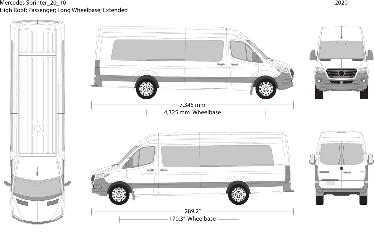 2020 Mercedes Sprinter vector wrap template V10, Design-Ready PDF - GravBase