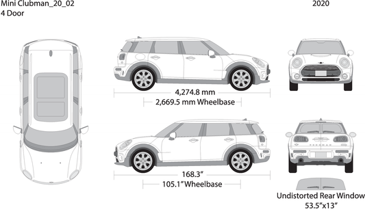 2020 Mini Cooper Mini Clubman V02 Vehicle Wrap Template