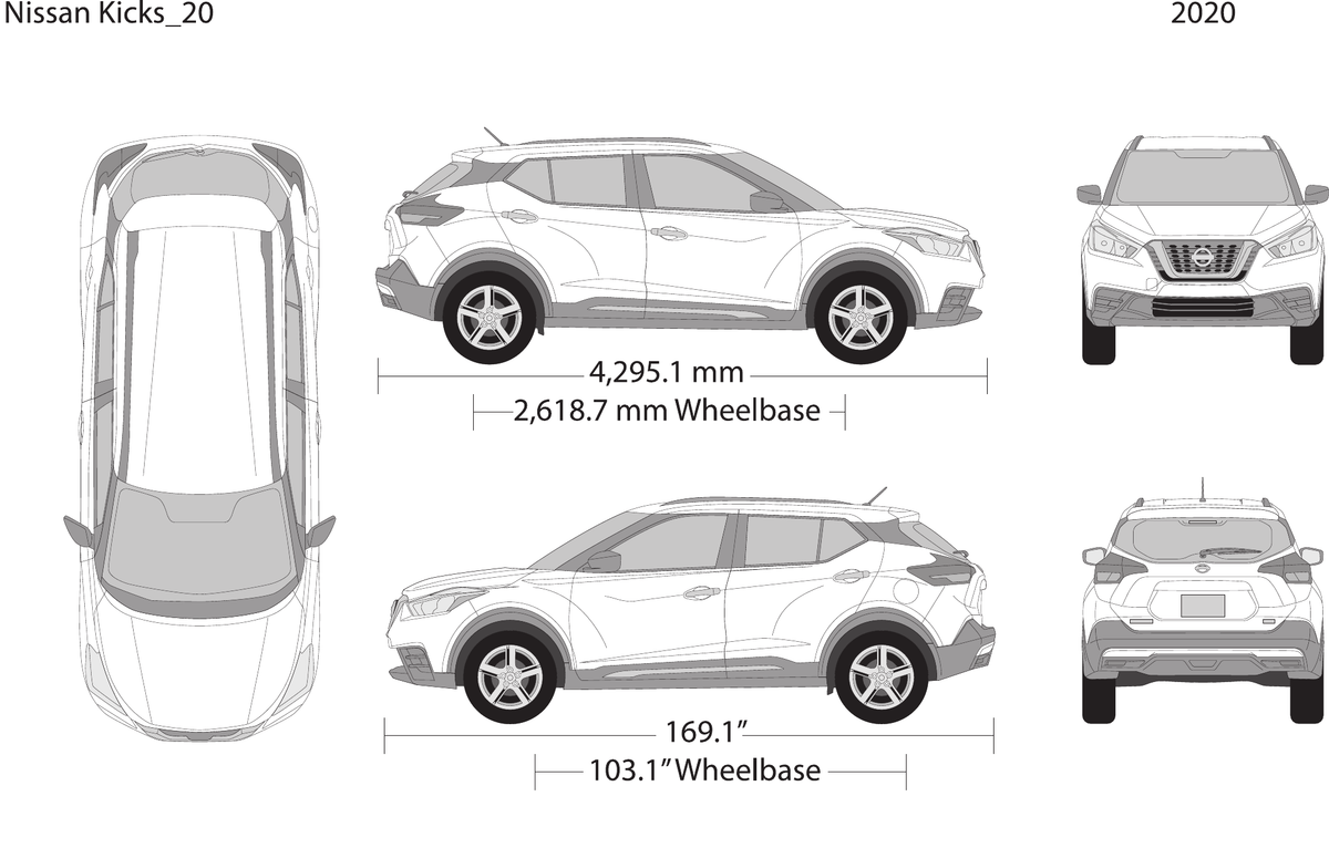 2020 Nissan Kicks vector wrap template, Design-Ready PDF - GravBase