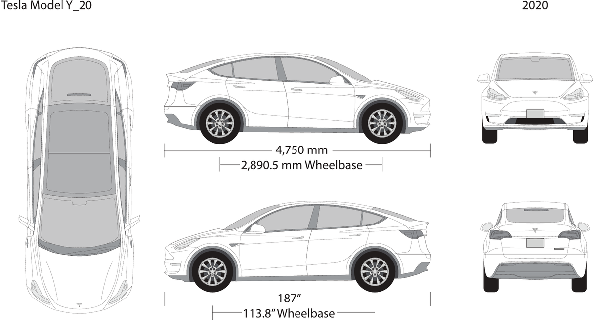 2020 Tesla Model Y vector wrap template, Design-Ready PDF - GravBase