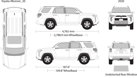 2020 Toyota 4 Runner Vector Wrap Template - GravBase