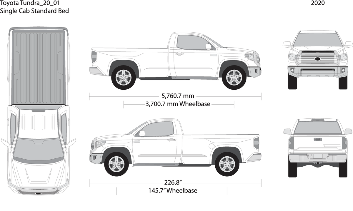 2020 Toyota Tundra V01 Vehicle Wrap Template