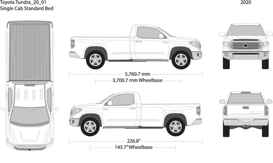 2020 Toyota Tundra V01 Vehicle Wrap Template