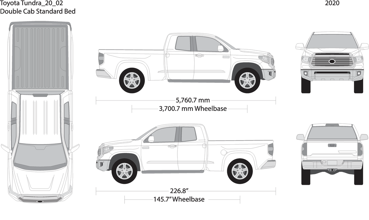 2020 Toyota Tundra V02 Vehicle Wrap Template