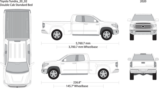 2020 Toyota Tundra V02 Vehicle Wrap Template