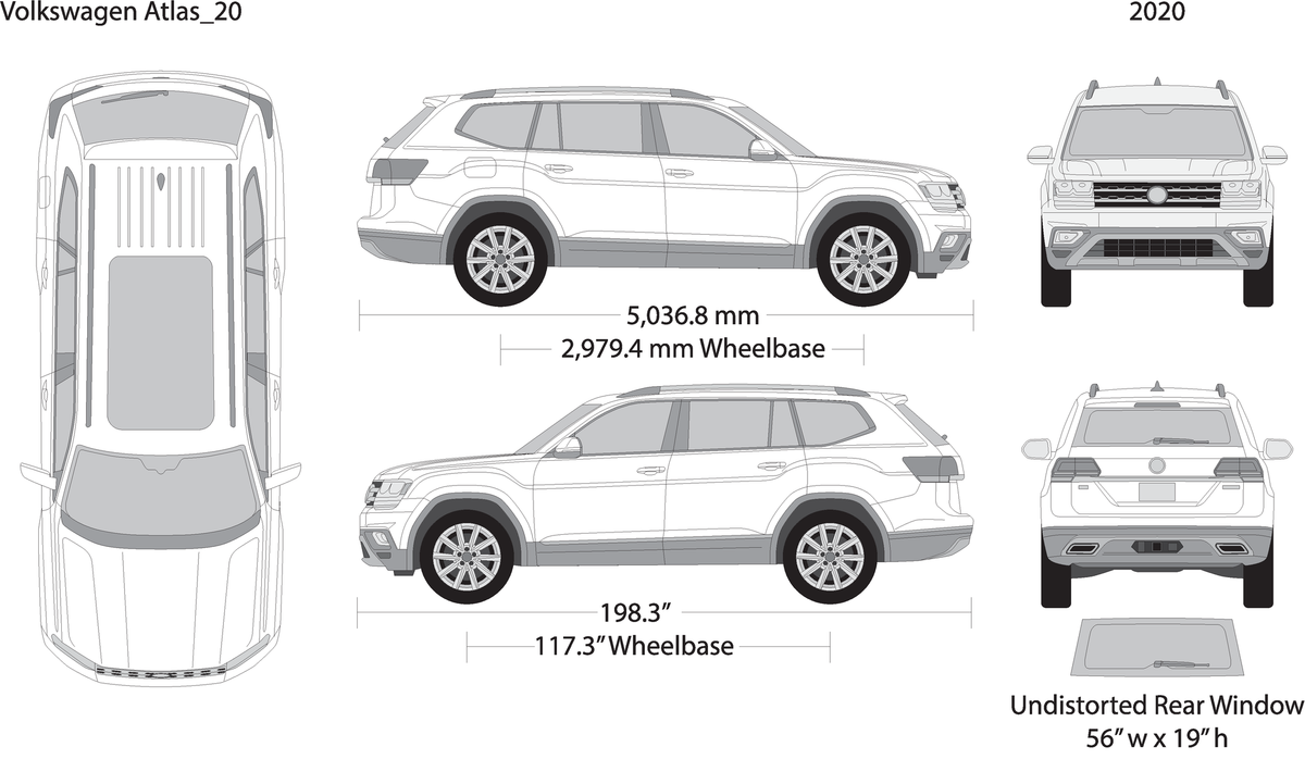 2020 Volkswagen Atlas V20 Vehicle Wrap Template