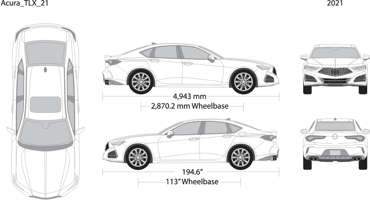 2021 Acura Tlx V21 Vehicle Wrap Template