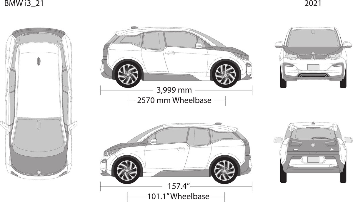 2021 BMW I3 vector wrap template, Design-Ready PDF - GravBase
