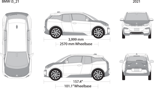 2021 Bmw I3 V21 Vehicle Wrap Template