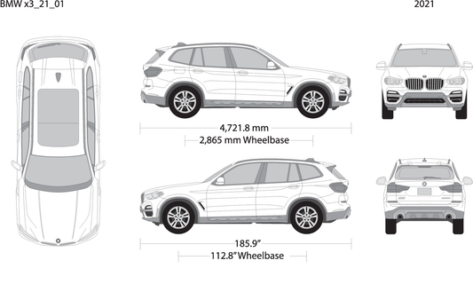 2021 Bmw X3 V21 Vehicle Wrap Template