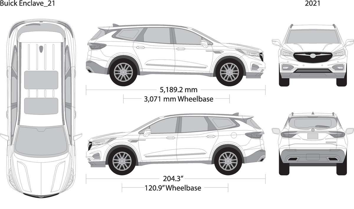 2021 Buick Enclave V21 Vehicle Wrap Template