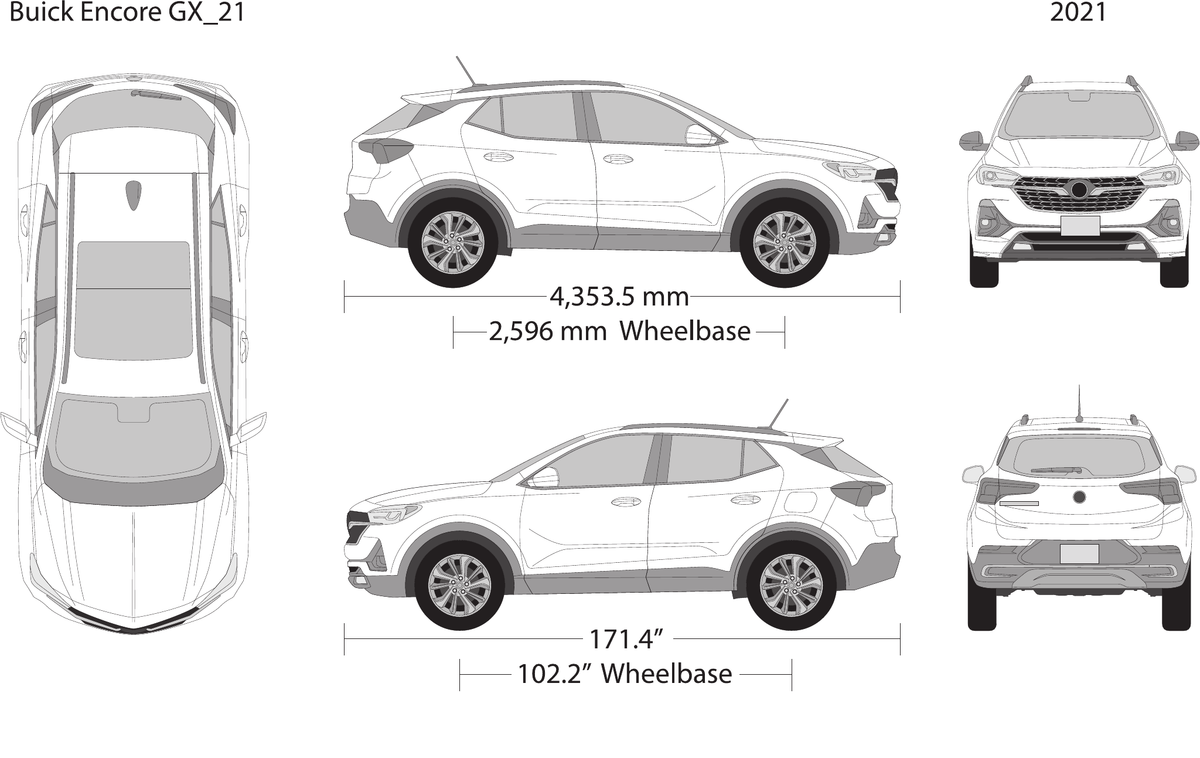 2021 Buick Encore vector wrap template, Design-Ready PDF - GravBase