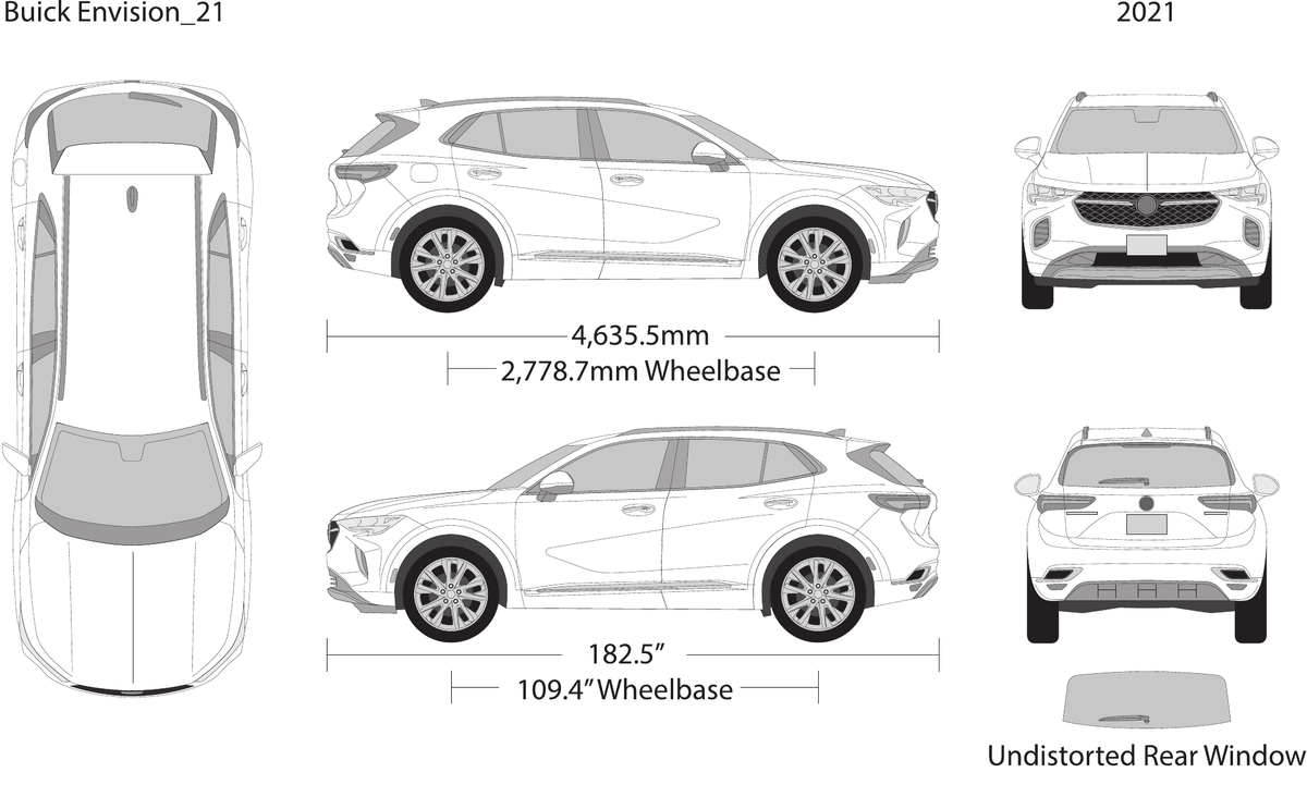 2021 Buick Envision vector wrap template, Design-Ready PDF - GravBase