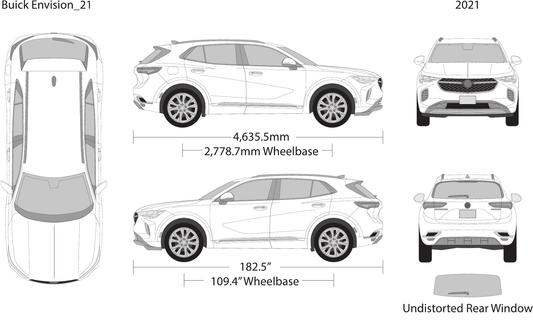 2021 Buick Envision vector wrap template, Design-Ready PDF - GravBase