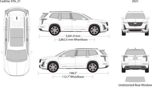 2021 Cadillac XT6 vector wrap template, Design-Ready PDF - GravBase